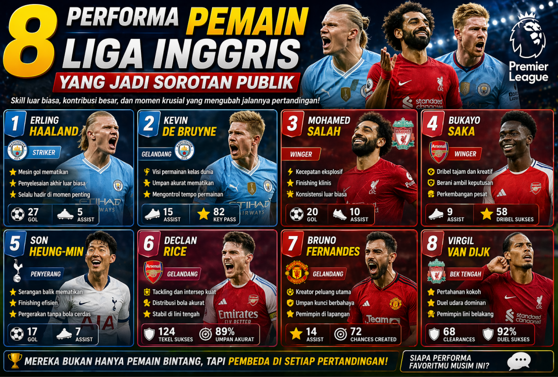 8 Performa Pemain Liga Inggris