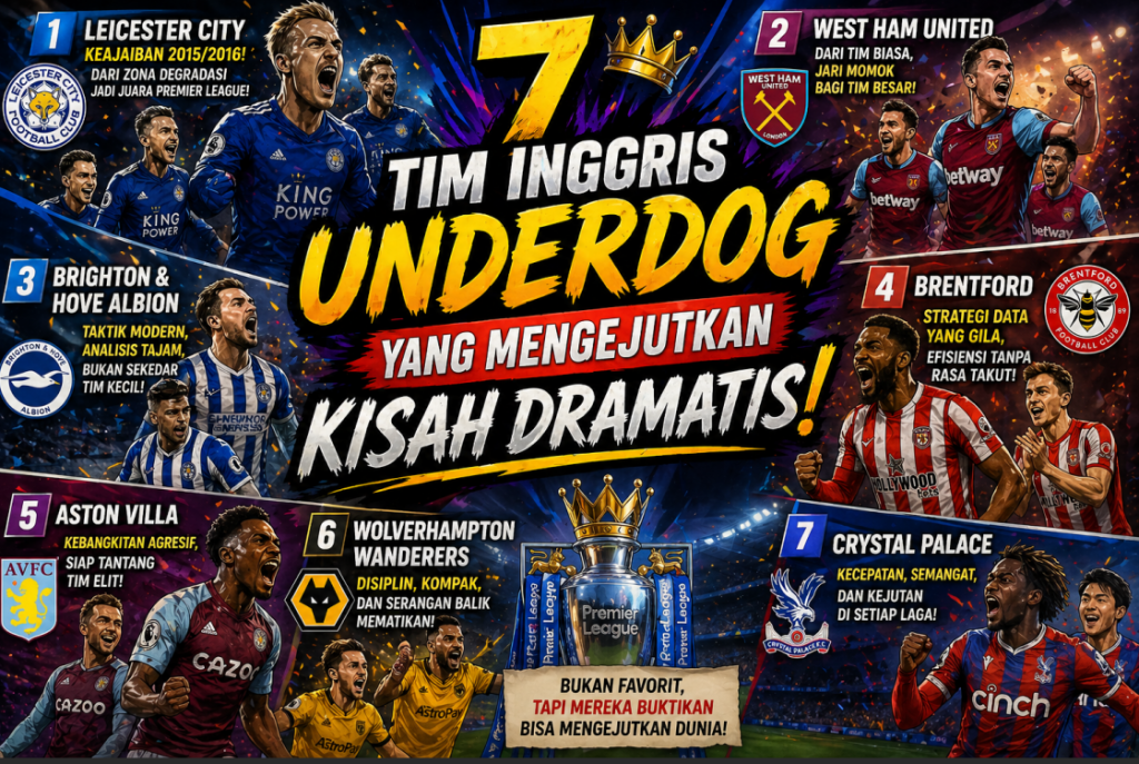 7 Tim Inggris Underdog