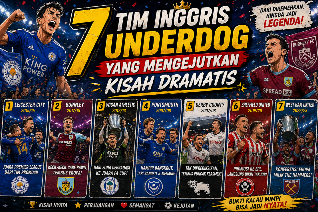 7 Tim Inggris Underdog
