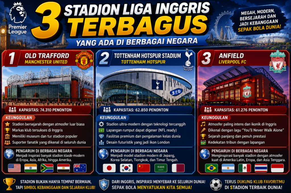 3 Stadion Liga Inggris