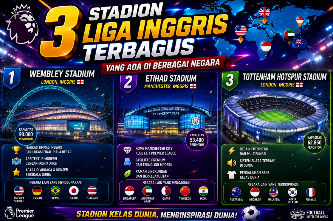3 Stadion Liga Inggris