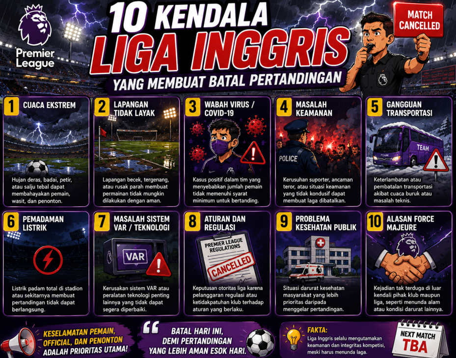 10 Kendala Liga Inggri