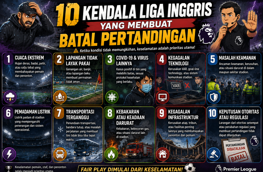 10 Kendala Liga Inggris