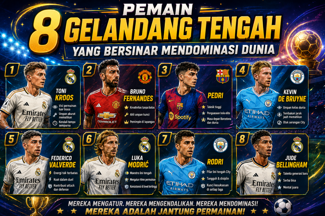 8 Pemain Gelandang Tengah