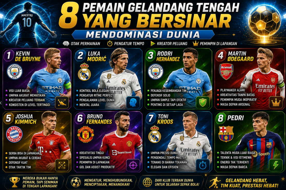 8 Pemain Gelandang Tengah