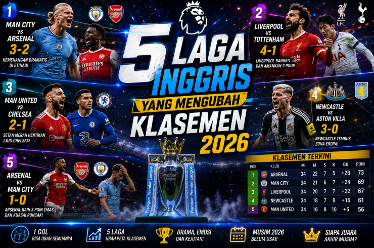 5 Laga Inggris